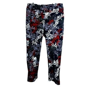 Piccadilly Lush  Botanical Print
Pull-On Straight Leg
Pants. NWOT